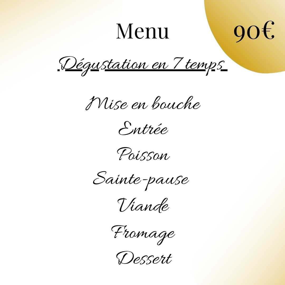 Menu Dégustation en 7 temps